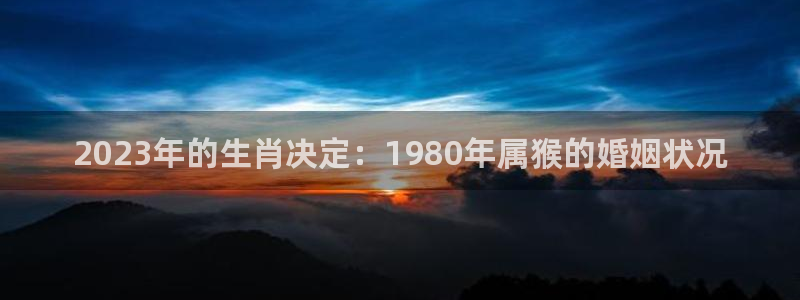 聚富welcome5：2023年的生肖决定：1980年属猴的婚姻状况