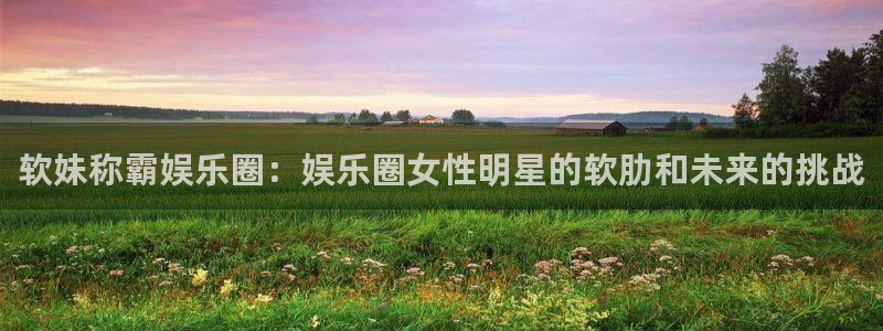 聚富welcome招商：软妹称霸娱乐圈：娱乐圈女性明星的软肋和未来的挑战
